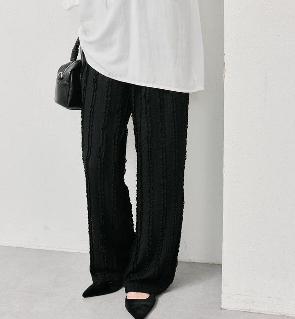  「カットレースフレアパンツ」|チノ|