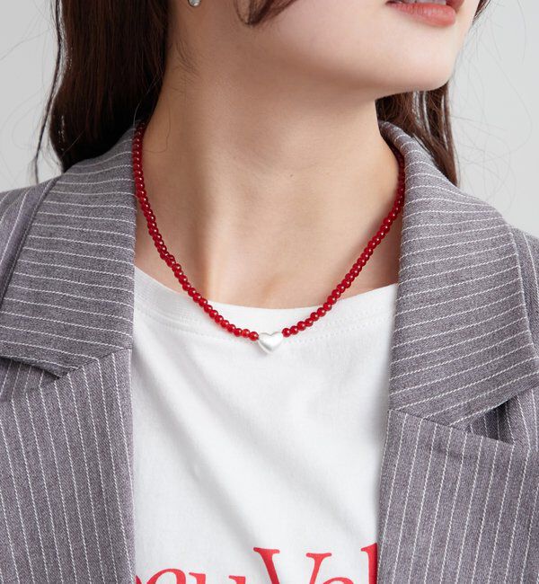  「ハートビーズネックレス」|リング|