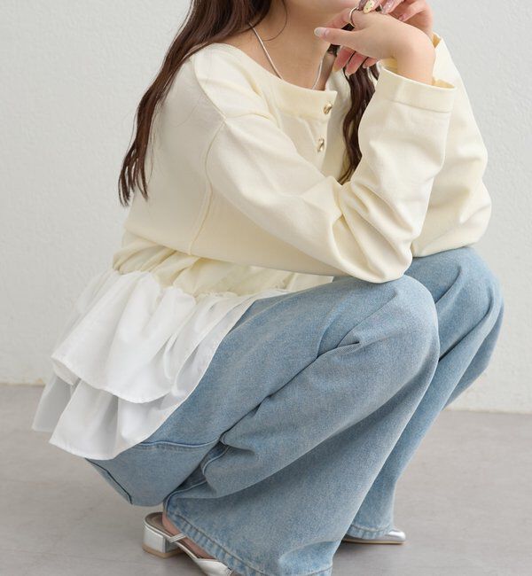  「ペプラムヘンリーニット」|ニット・セーター|