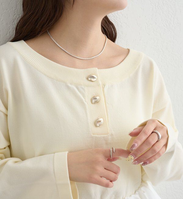  「ペプラムヘンリーニット」|ニット・セーター|