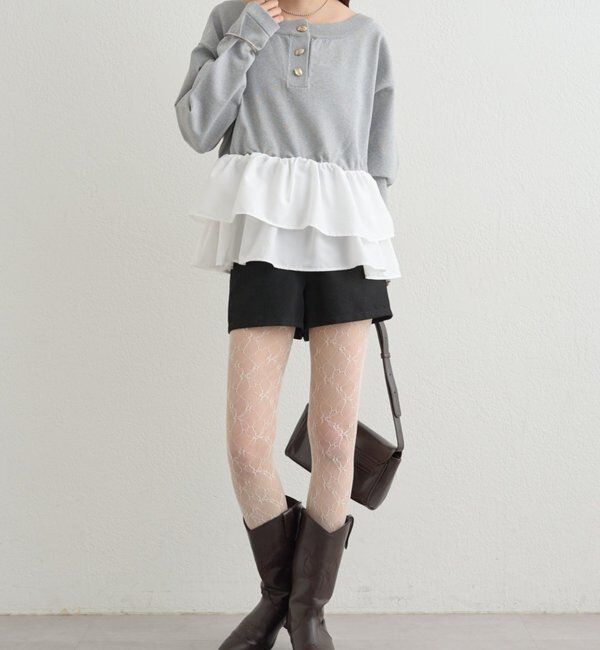  「ペプラムヘンリーニット」|ニット・セーター|