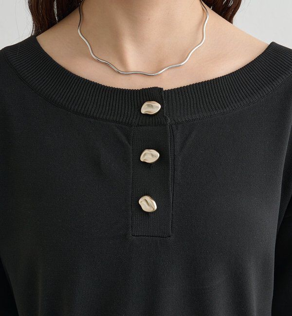  「ペプラムヘンリーニット」|ニット・セーター|