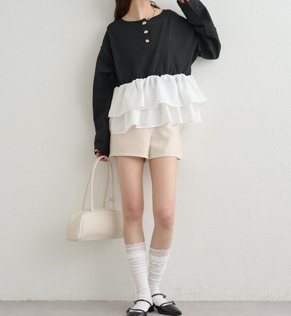  「ペプラムヘンリーニット」|ニット・セーター|