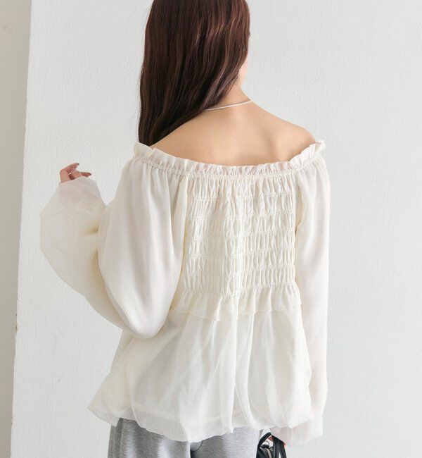  「ドットフラワーバルーンブラウス」|シャツ・ブラウス|