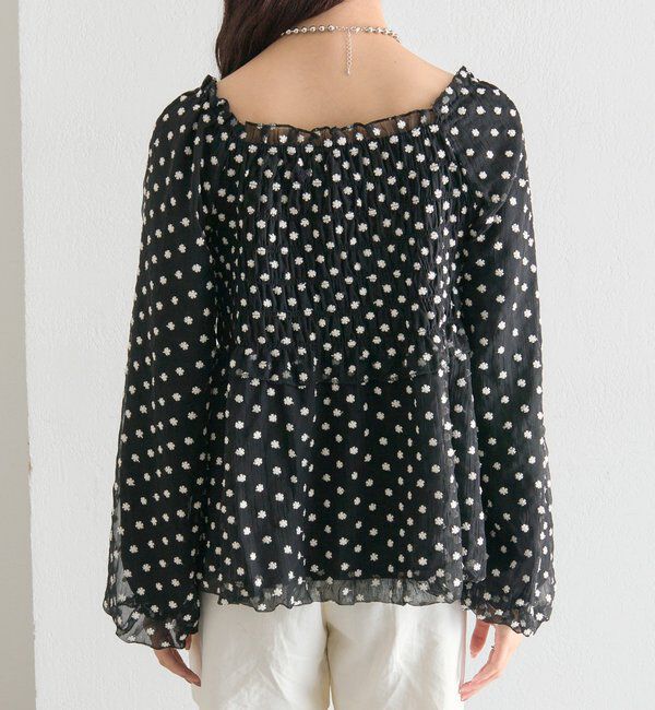  「ドットフラワーバルーンブラウス」|シャツ・ブラウス|