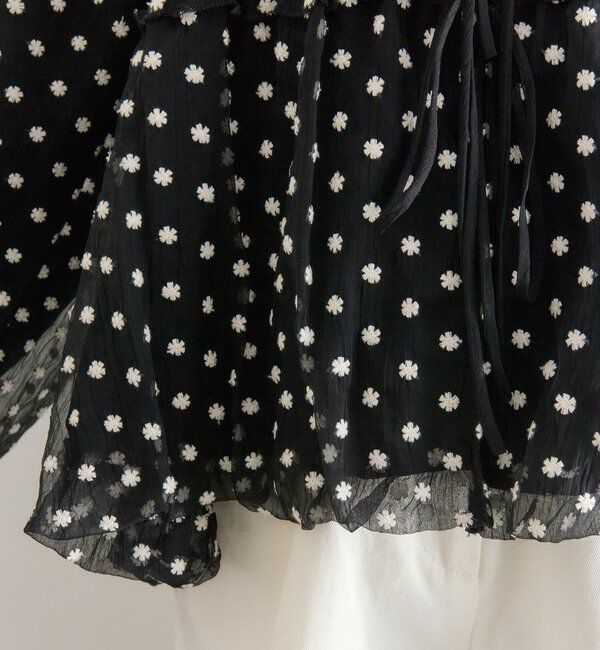  「ドットフラワーバルーンブラウス」|シャツ・ブラウス|