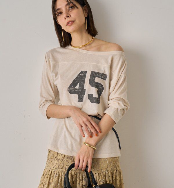  「フットボールTシャツ」|Tシャツ・カットソー|アイボリー