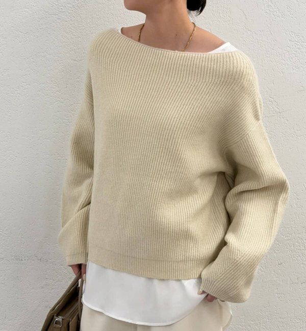  「オフショルニット」|ニット・セーター|アイボリー
