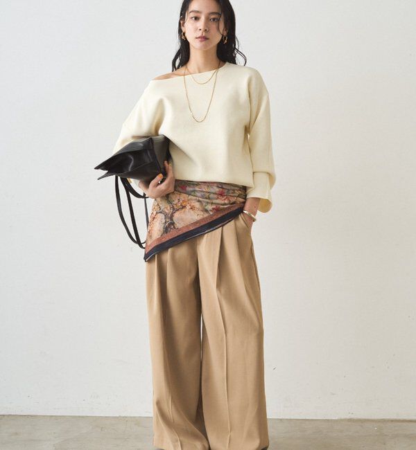  「スムースボートネックニット」|ニット・セーター|