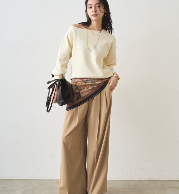  「スムースボートネックニット」|ニット・セーター|