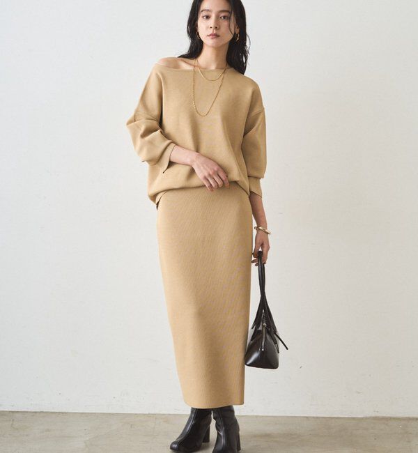  「スムースボートネックニット」|ニット・セーター|