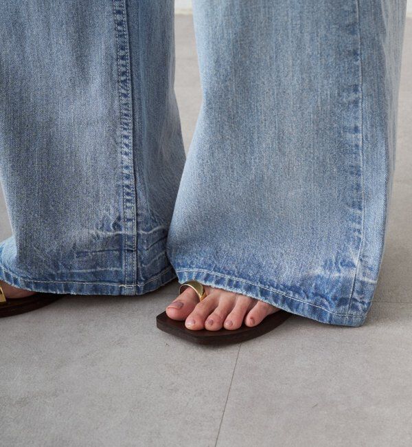  「ハイウエストダメージデニムパンツ」|デニム|