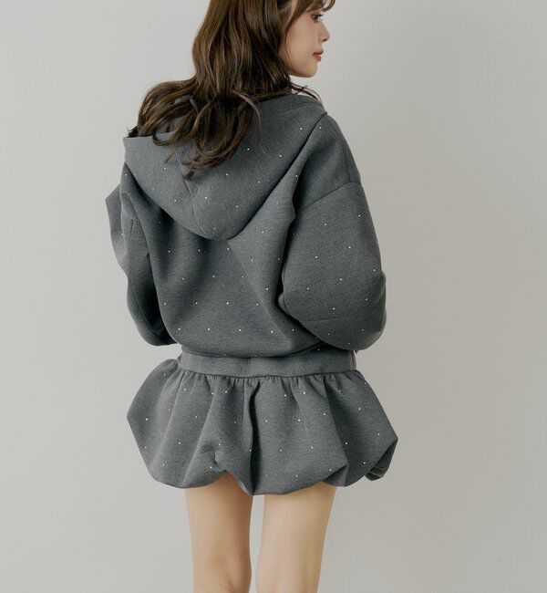  「【セットアップ対応】スウェットバルーンミニスカート」|スカート|