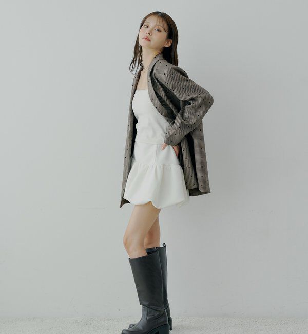  「【セットアップ対応】スウェットバルーンミニスカート」|スカート|