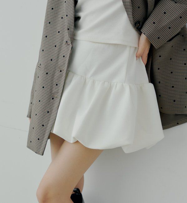  「【セットアップ対応】スウェットバルーンミニスカート」|スカート|