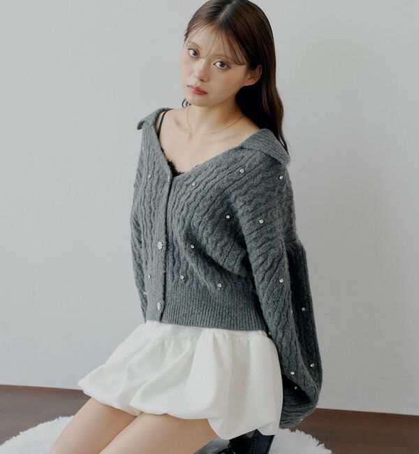  「【セットアップ対応】スウェットバルーンミニスカート」|スカート|