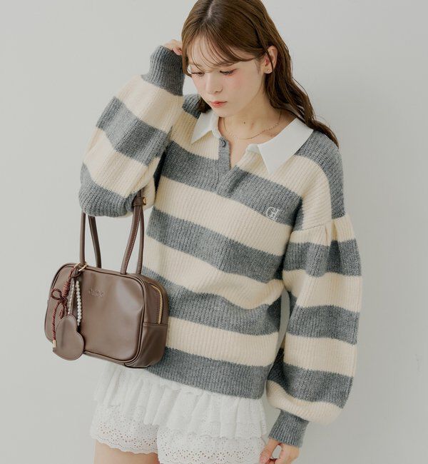  「ルーズボーダーラガーニット」|ニット・セーター|