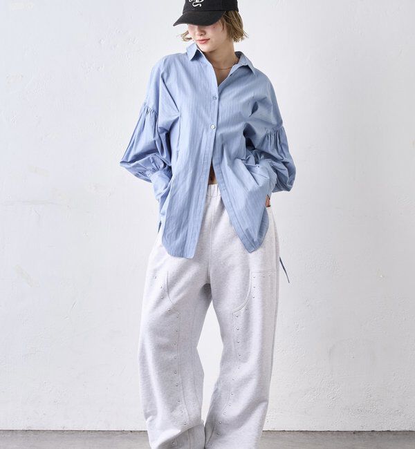  「スタッズ裏毛デザインパンツ / 【新色グレー追加】」|チノ|