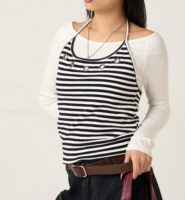  「アイレットホルターレイヤードトップス」|Tシャツ・カットソー|ホワイトその他1