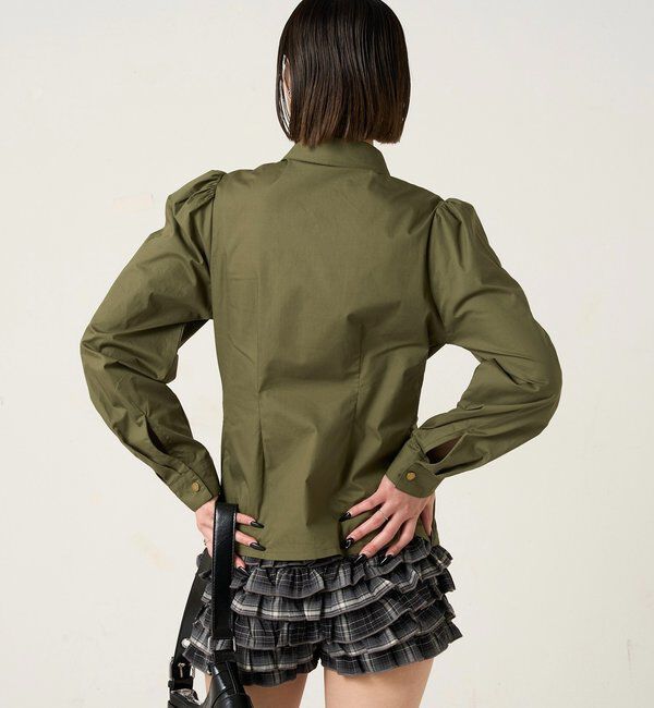  「ギャザースタッズコンパクトシャツ」|シャツ・ブラウス|
