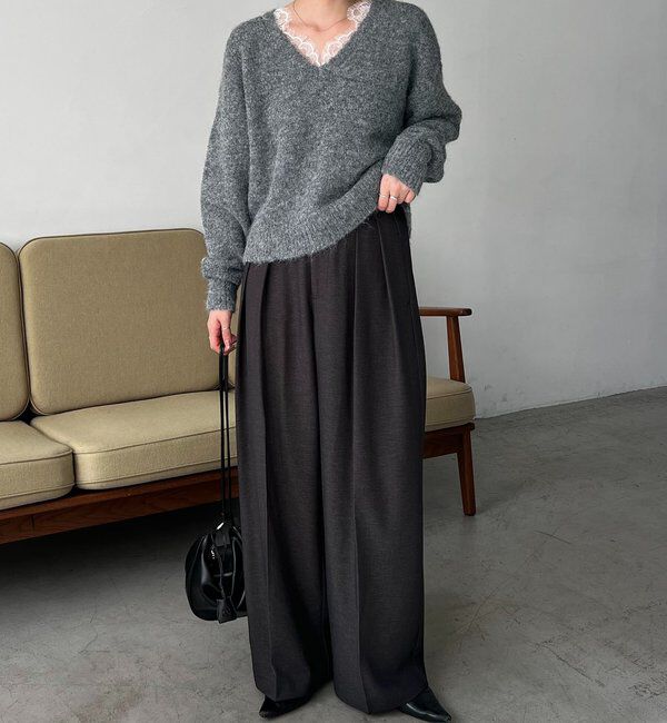  「レーストリミングニット」|ニット・セーター|