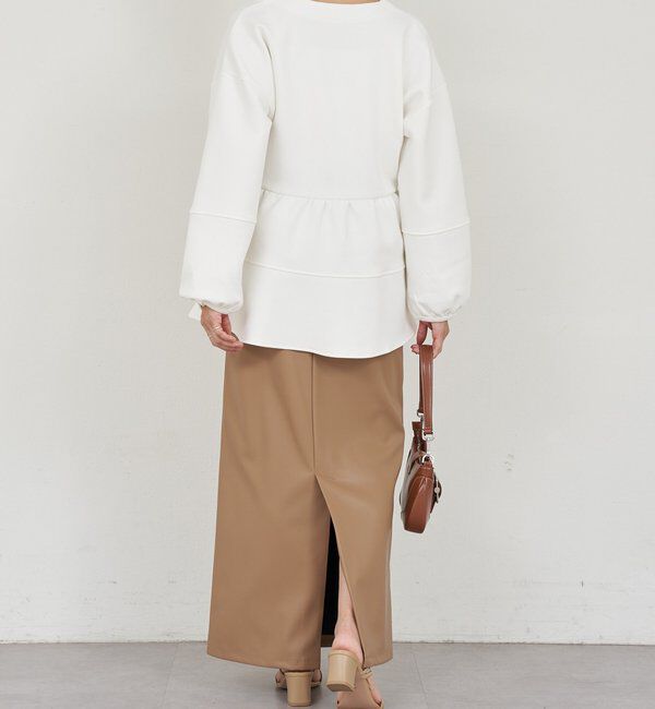  「ポンチペプラムトップス」|Tシャツ・カットソー|