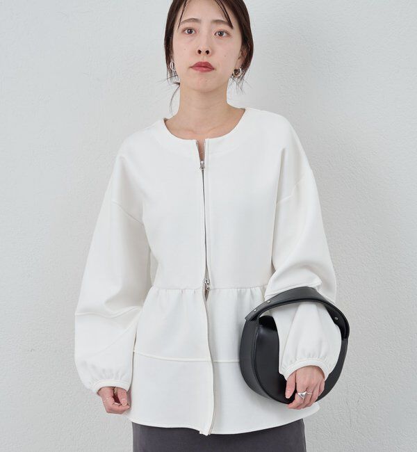  「ポンチペプラムトップス」|Tシャツ・カットソー|