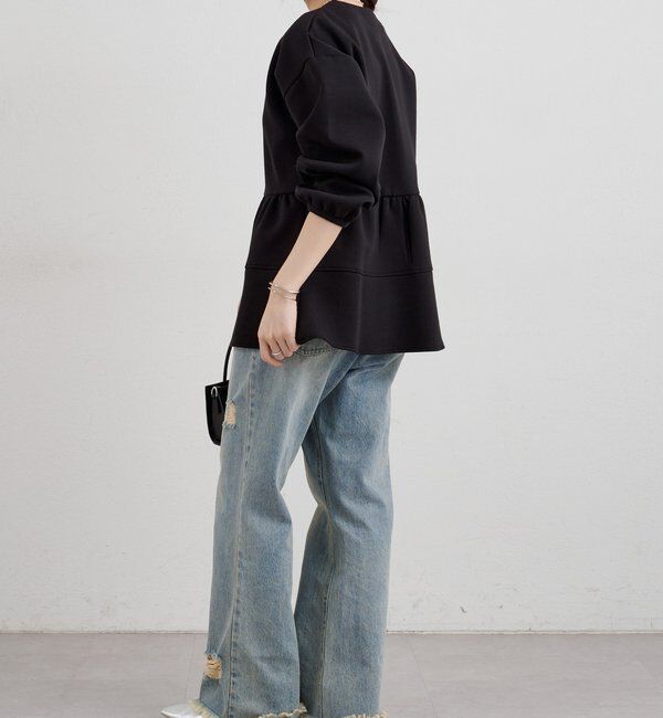  「ポンチペプラムトップス」|Tシャツ・カットソー|