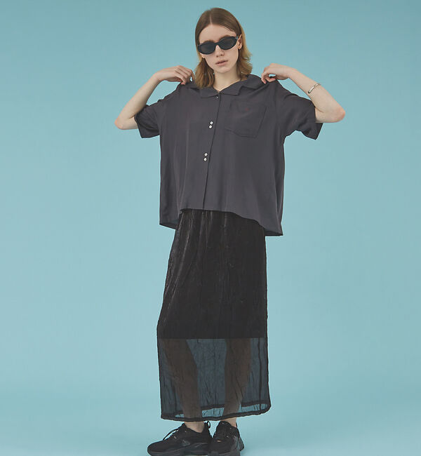 NOMINE「【セットアップ着用可】ヴィンテージサテン 開襟 シャツ」|シャツ・ブラウス|