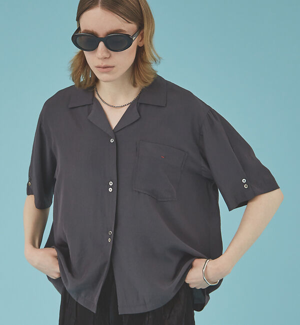 NOMINE「【セットアップ着用可】ヴィンテージサテン 開襟 シャツ」|シャツ・ブラウス|