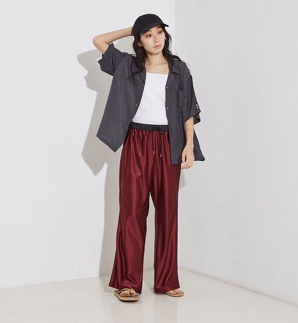 NOMINE「【セットアップ着用可】ヴィンテージサテン 開襟 シャツ」|シャツ・ブラウス|