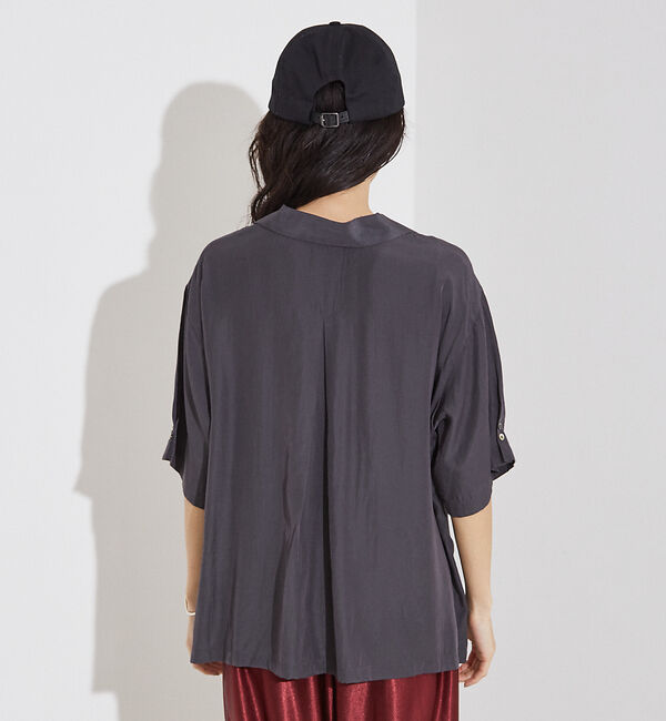 NOMINE「【セットアップ着用可】ヴィンテージサテン 開襟 シャツ」|シャツ・ブラウス|