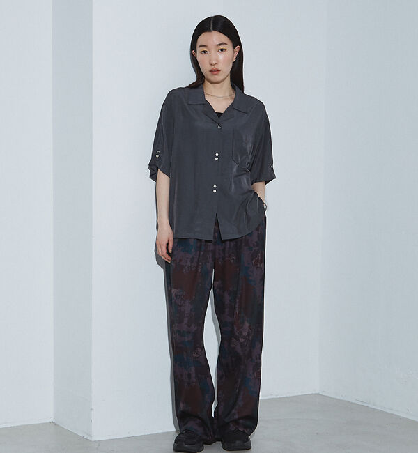 NOMINE「【セットアップ着用可】ヴィンテージサテン 開襟 シャツ」|シャツ・ブラウス|