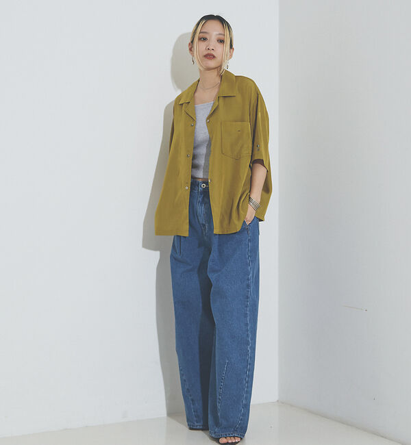 NOMINE「【セットアップ着用可】ヴィンテージサテン 開襟 シャツ」|シャツ・ブラウス|