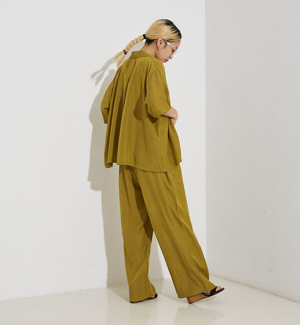 NOMINE「【セットアップ着用可】ヴィンテージサテン 開襟 シャツ」|シャツ・ブラウス|