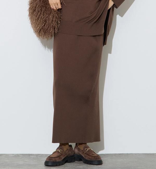 Liesse「リブニットスカート」|スカート|モカ