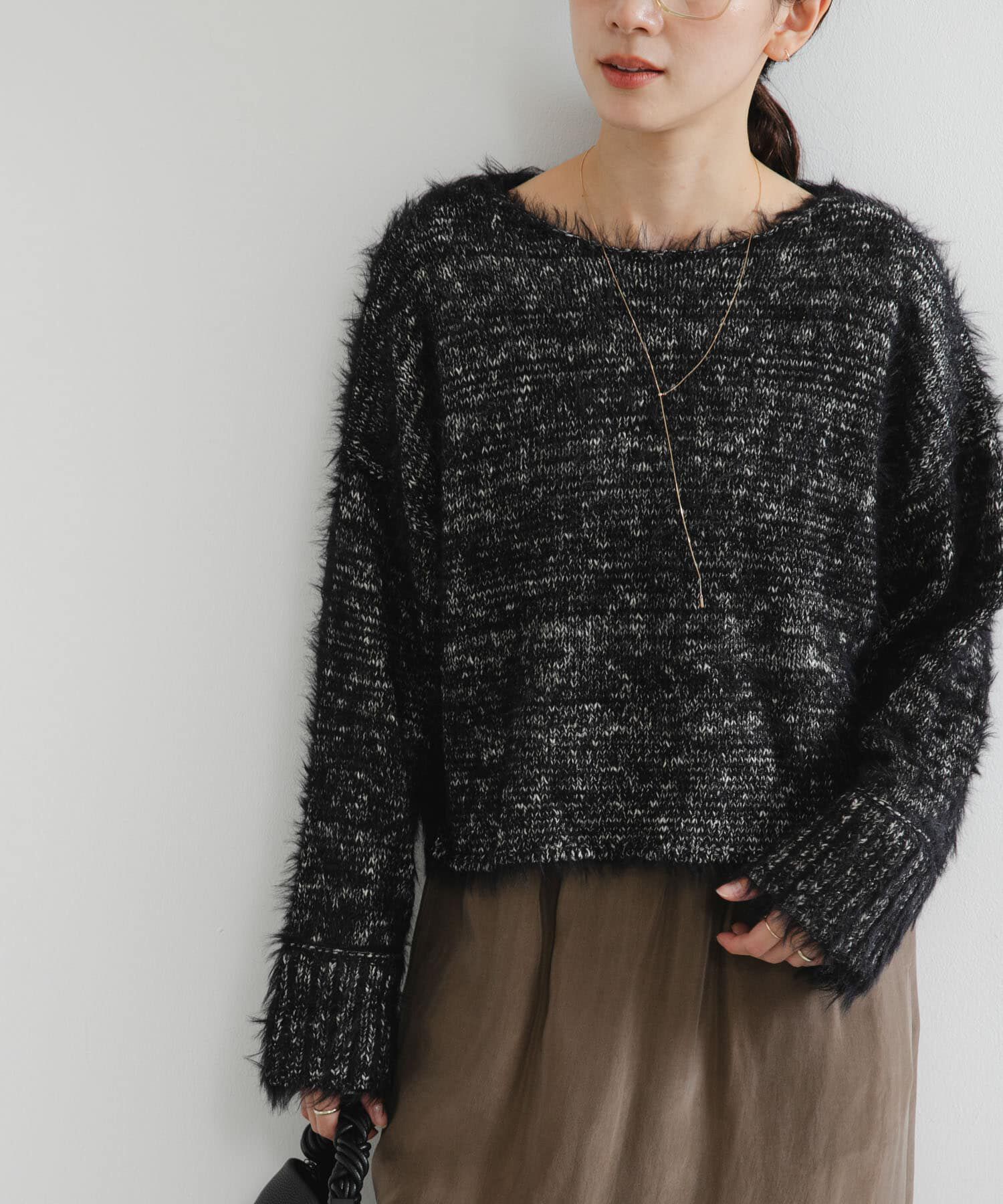 URBAN RESEARCH「ラメミックスシャギーニット」|ニット・セーター|ブラック