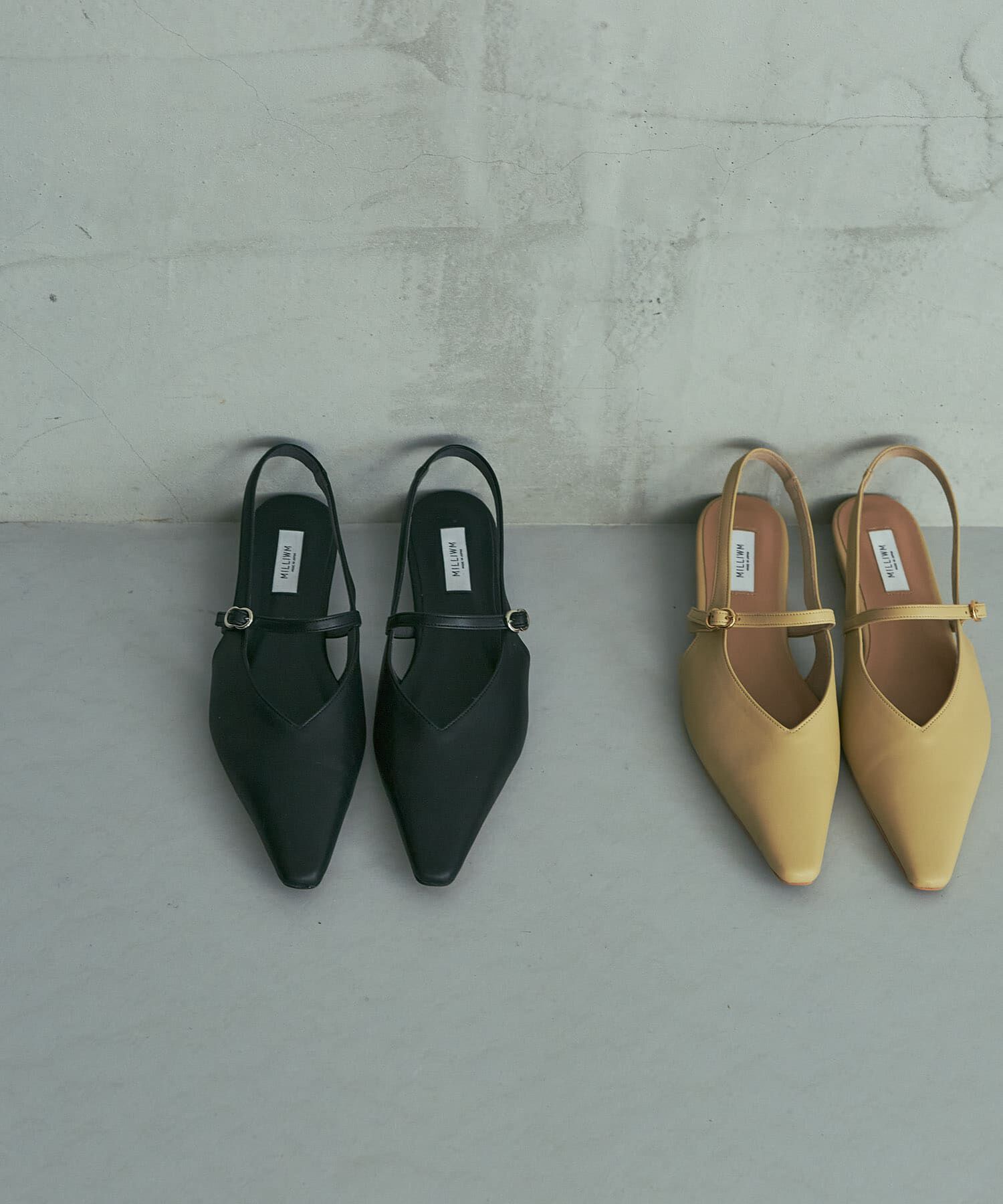 URBAN RESEARCH「『別注』 MILLIWM&times;URBANR　Vカットスリングバッグパンプス」|パンプス|