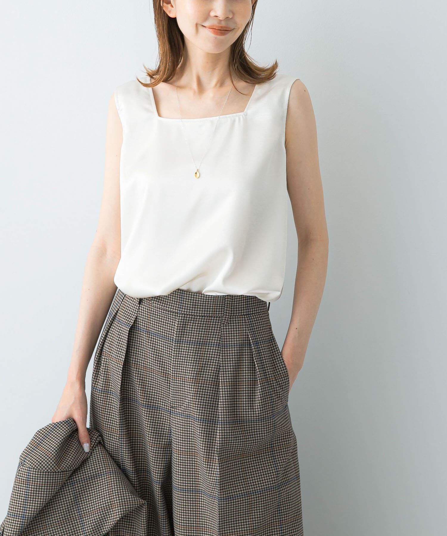 URBAN RESEARCH ROSSO「2WAYネックサテンタンク」|その他|