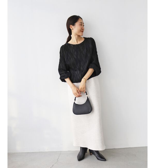  「ジャガードダンボールタイトスカート」|タイト|