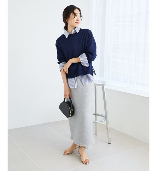  「ジャガードダンボールタイトスカート」|タイト|