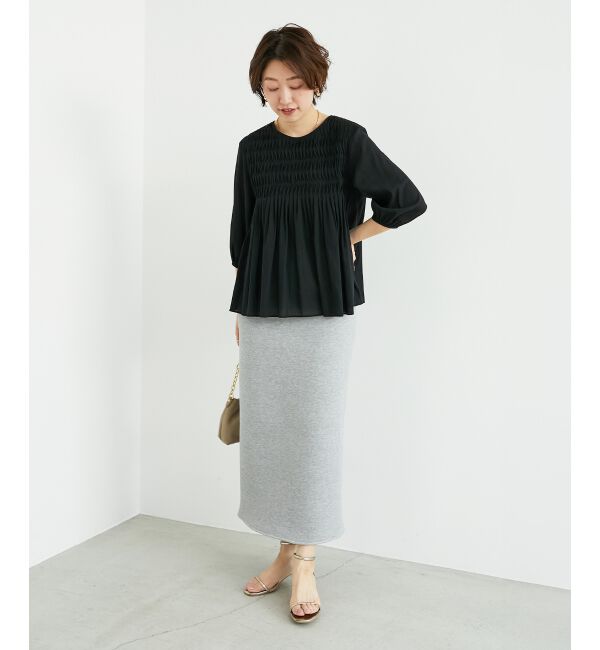  「ジャガードダンボールタイトスカート」|タイト|