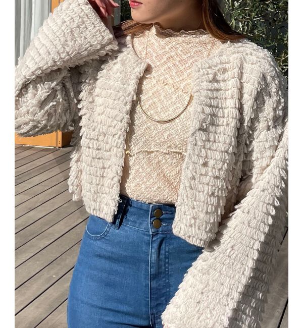 MAJESTICLEGON「ストレッチレースメロウトップス」|Tシャツ・カットソー|アイボリー