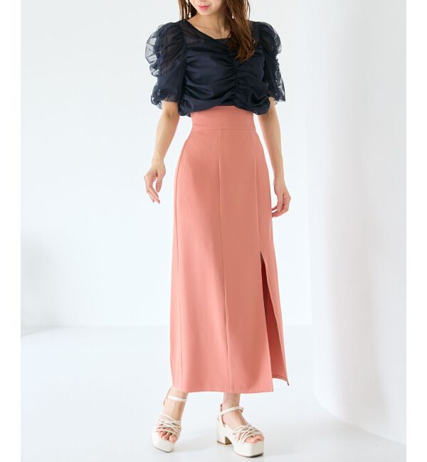 MAJESTICLEGON「ギャザーボリュームチュールトップス」|Tシャツ・カットソー|