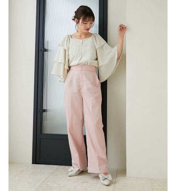 MAJESTICLEGON「フレアーフリルスリーブブラウス」|シャツ・ブラウス|