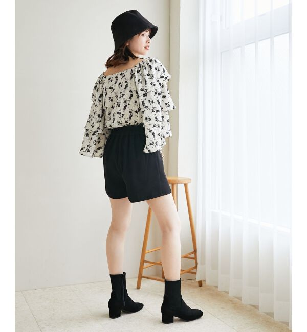 MAJESTICLEGON「フレアーフリルスリーブブラウス」|シャツ・ブラウス|