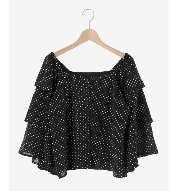 MAJESTICLEGON「フレアーフリルスリーブブラウス」|シャツ・ブラウス|