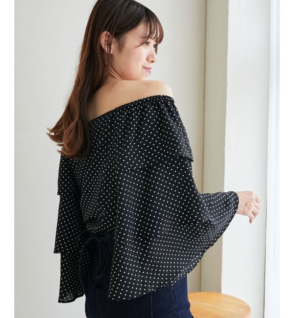 MAJESTICLEGON「フレアーフリルスリーブブラウス」|シャツ・ブラウス|