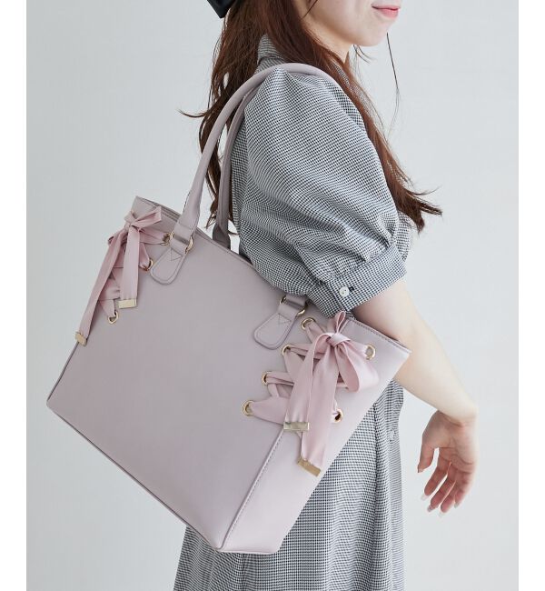 MAJESTICLEGON「サイドレースアップトート」|トートバッグ|