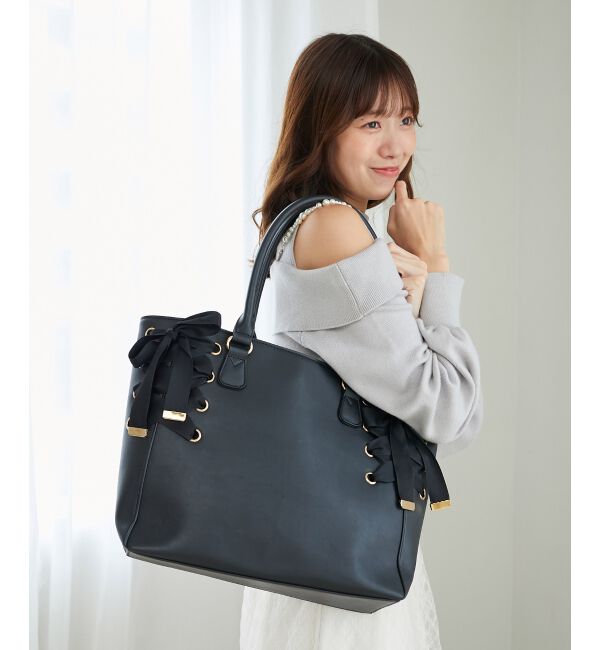 MAJESTICLEGON「サイドレースアップトート」|トートバッグ|